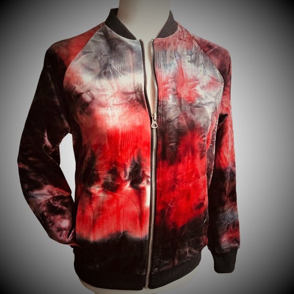 EROTOKRITOS-Paris Zebra Jacquard Top &  MAJES*T Velour Track Jacket Size M New - Picture 4 of 7